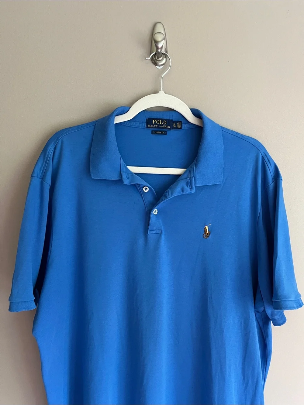 Polo Ralph Lauren Classic Fit Soft Touch Royal Blue Polo Shirt size XL